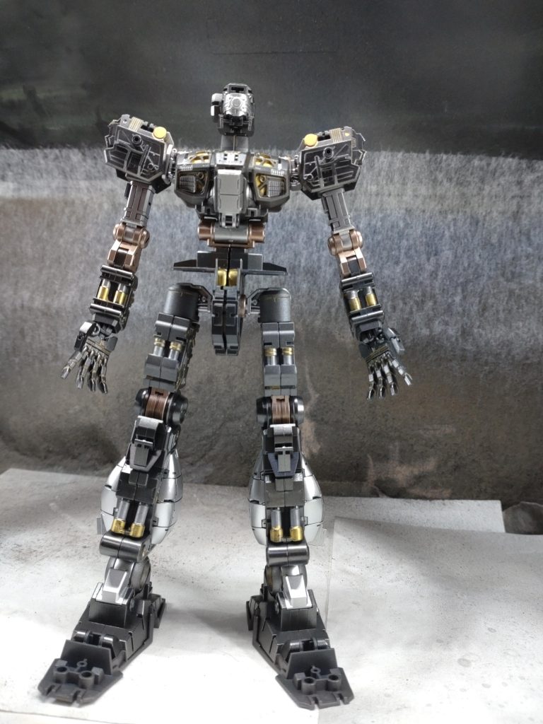 外装を着けるとほとんど見えなくなるのに内部フレームを塗り分けてみました、下半身は最初ガリガリだと思ったらふくらはぎのパーツを着けたらだいぶボリュームが増しました!