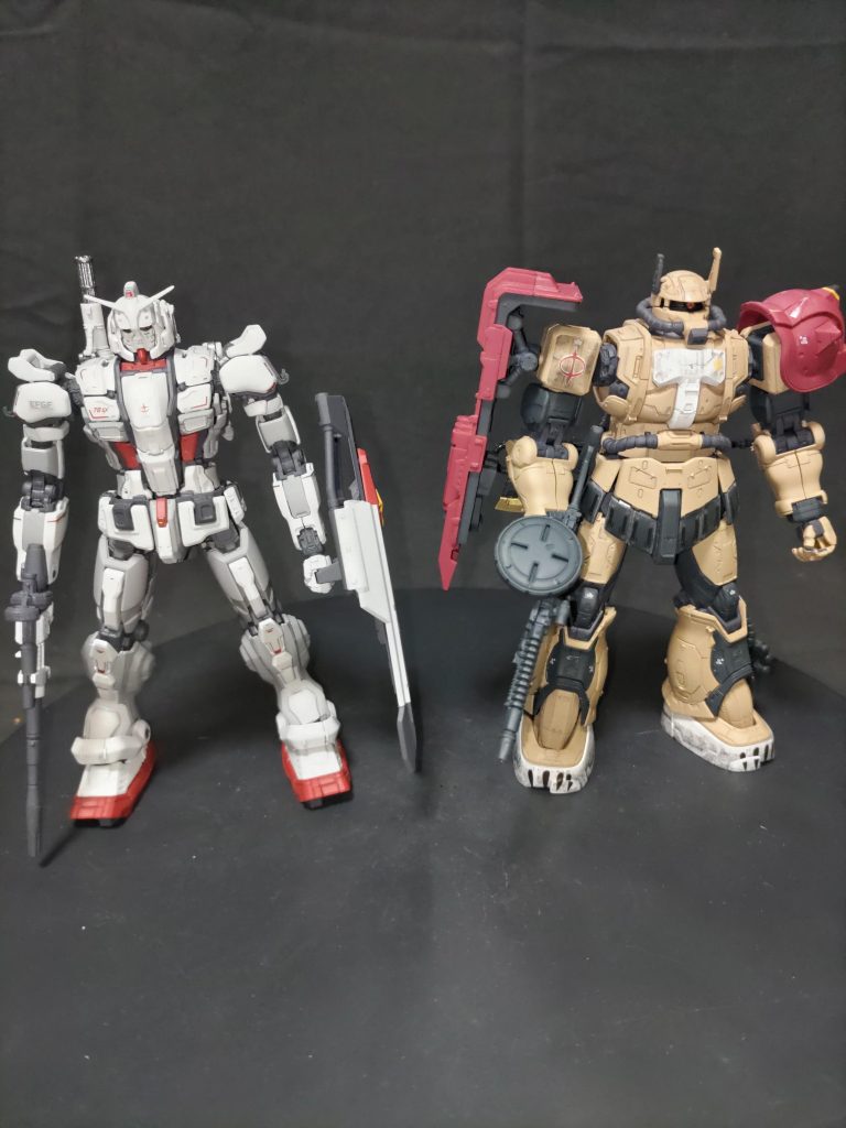 HGガンダムEXとツーショット