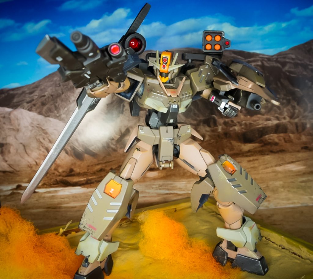 クアンタがミリタリー色強めの機体に変わるなんて…ビルド系キットは楽しいですね✨