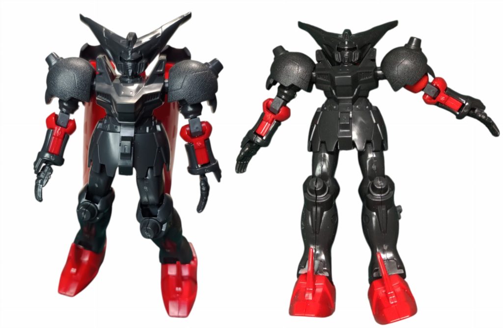 パチ組で、左肩を改造した状態です。肩のシボは、合わせ目消しで中途半端に消えてしまったので、全部削りました。この子は、2年前の最もガンプラ不足時に、買ったものです。いや〜私にはハードル高いわ〜😅もっとスキルを上げてから再挑戦そろそろ、本題に入りましょう。♬あれは誰だ！誰だ！誰だ！デ〇ルマン！デ〇ルマン！