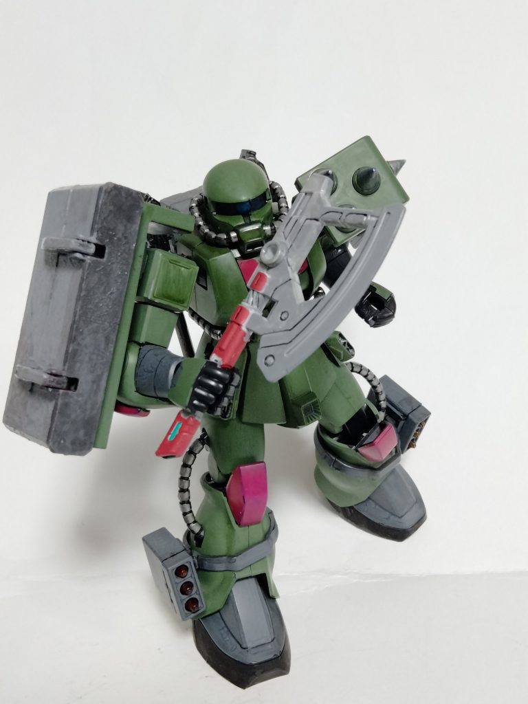 ヒートホークも、ビルダーズパーツの武器に変更こちらも塗装してそのまま使うことなく放置してましたが、ようやく装備させる事になりました