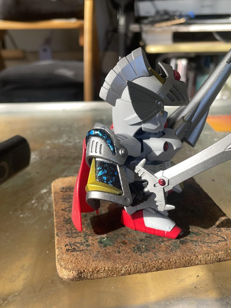 初めてのラップ塗装は失敗、塗装も不十分であまり良い出来とは言えませんが。