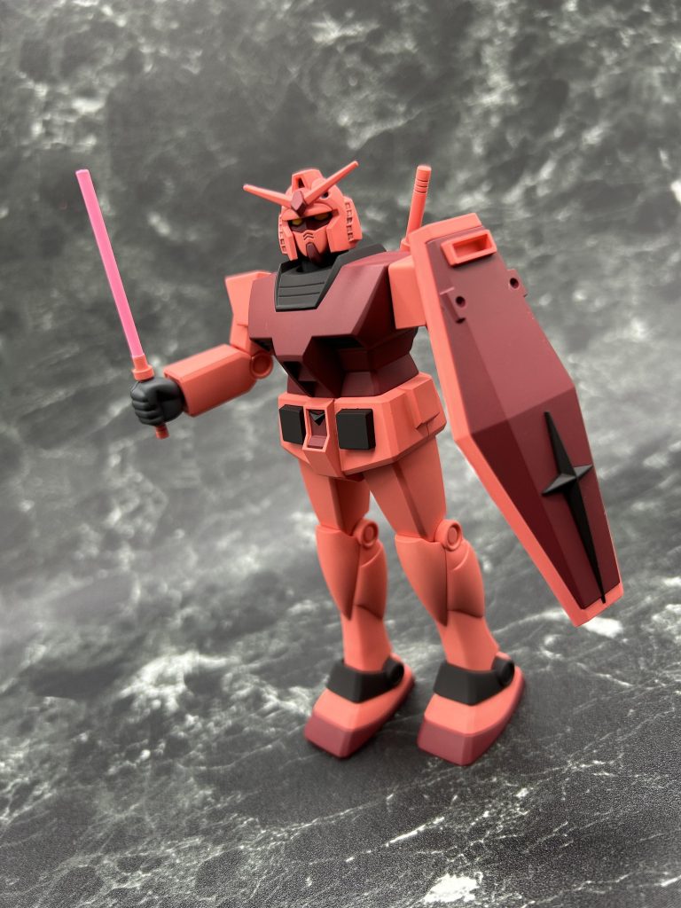 塗装レシピピンク:クレオス MS-06Sピンク アニメカラー赤:クレオス MS-06Sレッド アニメカラー黒茶:ガイアノーツ ぶどう色1号グレー:ガイアノーツ メカサフ スーパーヘヴィサーベルのピンク:ガイアサフホワイト+クレオス蛍光ピンク
