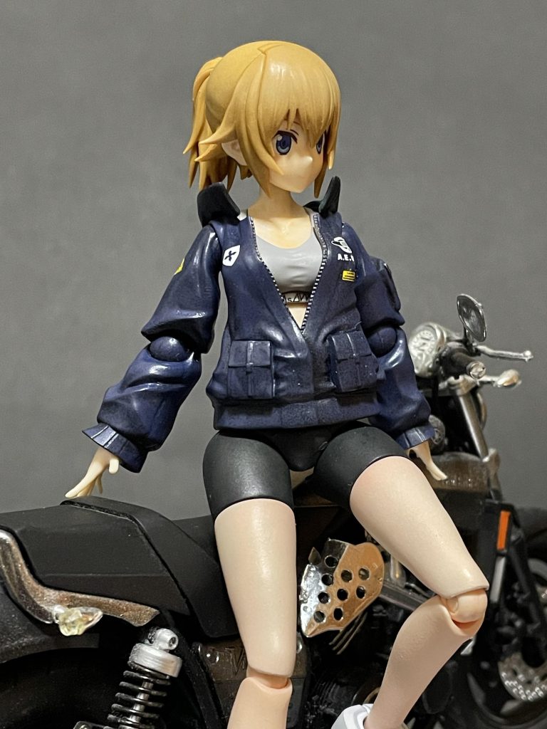 可動域がしんどいので、バイクでポージングを誤魔化す作戦V-MAX埃かぶってる‥