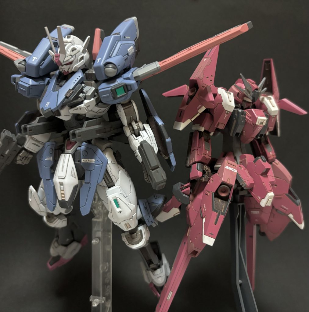 なんか因縁ありそうなカラーリングの機体と意味あり気な雰囲気で一枚 雰囲気です笑