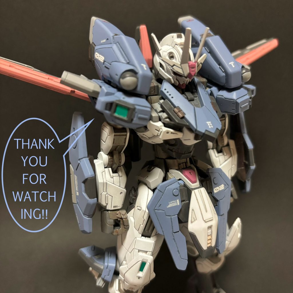 ということでエアリアル ソリッドでした 最後までご観覧ありがとうございます! めちゃくちゃ久しぶりにプラモに触って もちろん投稿もご無沙汰だったのですが ちゃんと形にできてよかったです やる気が出たのでまたちょくちょく投稿したりサイトを見て回ったりしたいと思います 改めてよろしくお願いします