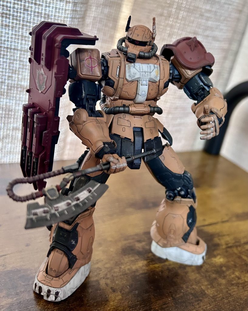 ヒートホークの刃は塗らずに制作しました。