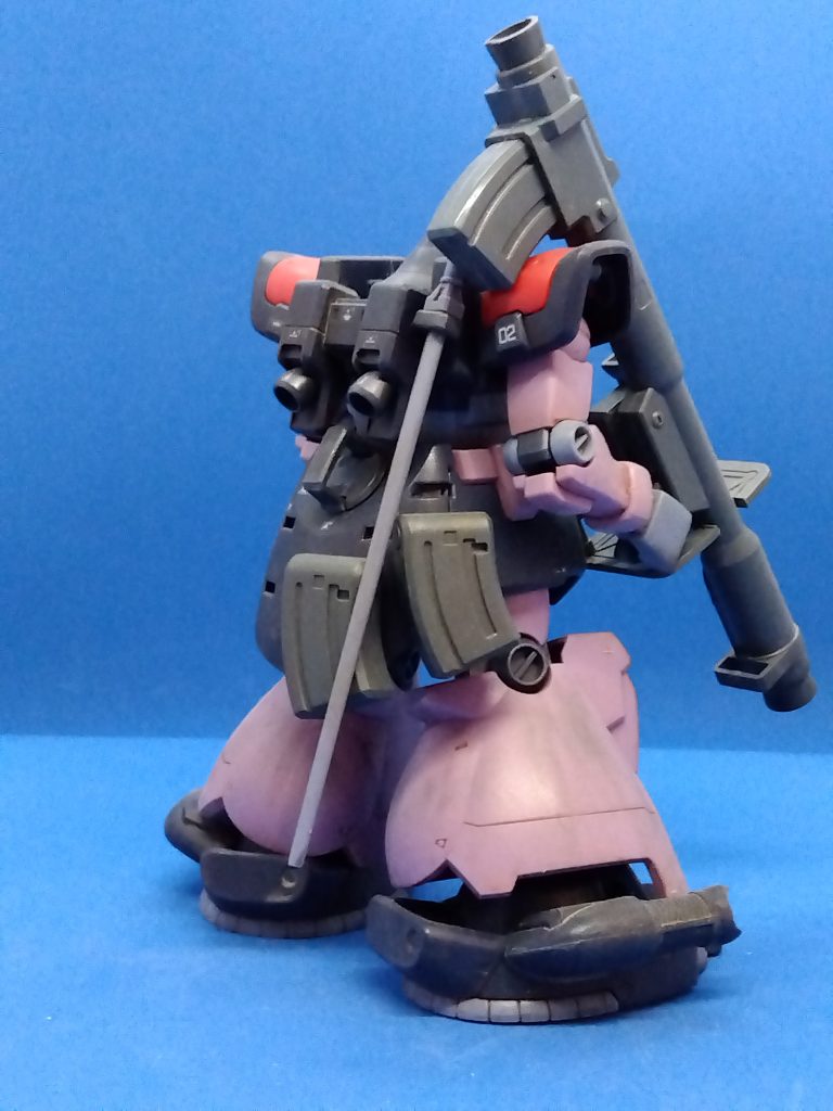 一年戦争終結後の残党軍とは言え、ウェザリングは控えめにしました。これがキンバライトの機体ならもっとやりたい気もして来るのが自分でも不思議な感覚。