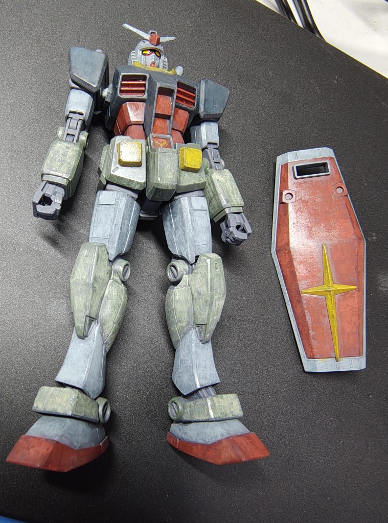 二色目完了。チッピング、ウォッシング前。以上です。見ていただいた皆様、ありがとうございます。