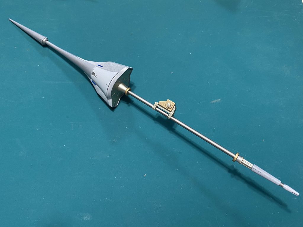 専用のランスを作成。オルフェンズ系の武器をベースに持ち手の延長などでを入れてます。