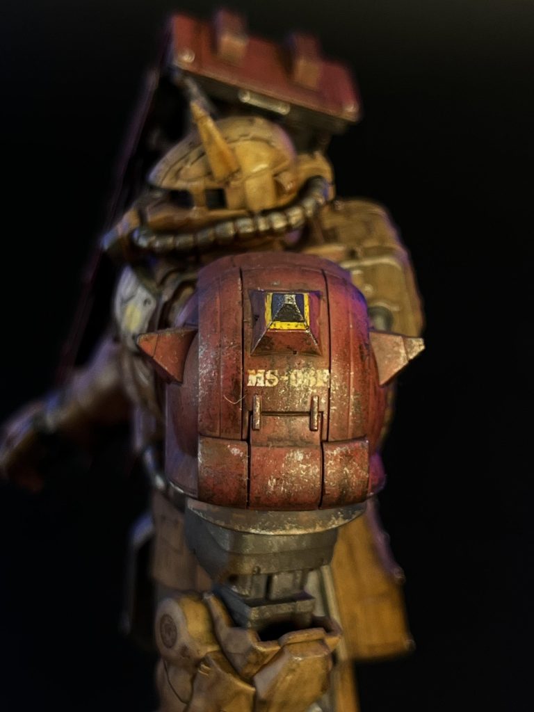 ショルダーアーマーのデカールの汚しが今回の1番のお気に入りポイントです！👍https://youtu.be/KMhL0YxT0Is製作動画をアップしてますので、是非みて下さい😉♪ 最後まで観覧頂きありがとうございました！