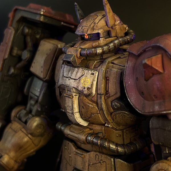 ザクⅡ F型ソラリ機筆塗り全塗装ウェザリング仕上げ