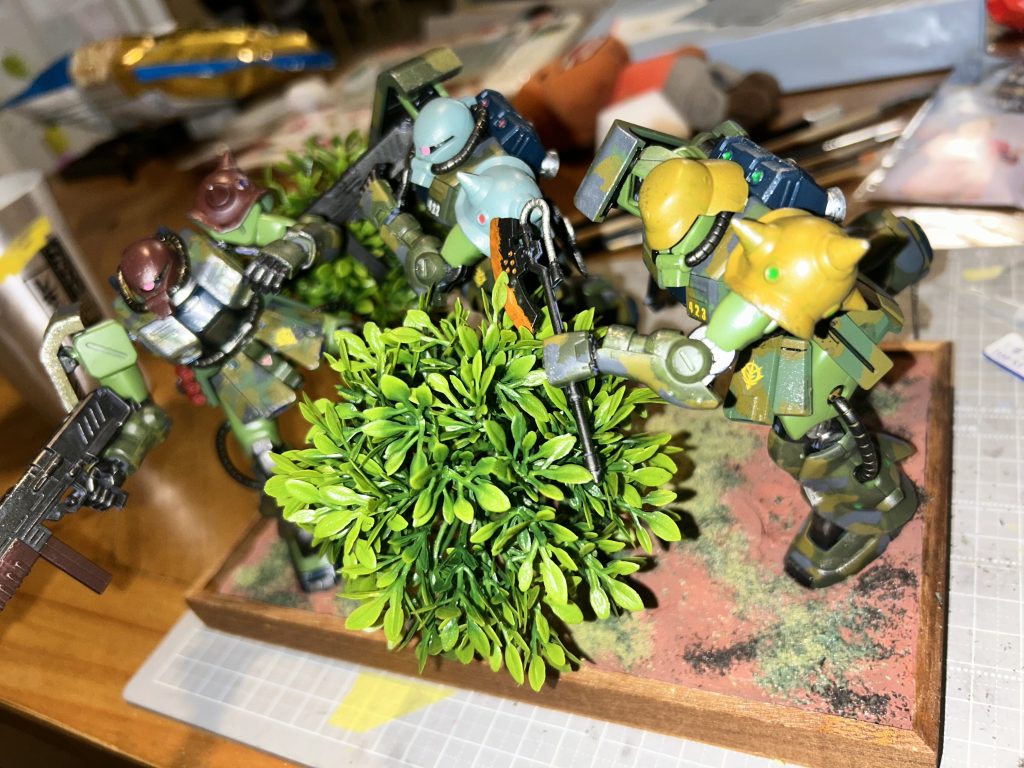 はじめてのジオラマにしちゃ上出来でしょう。