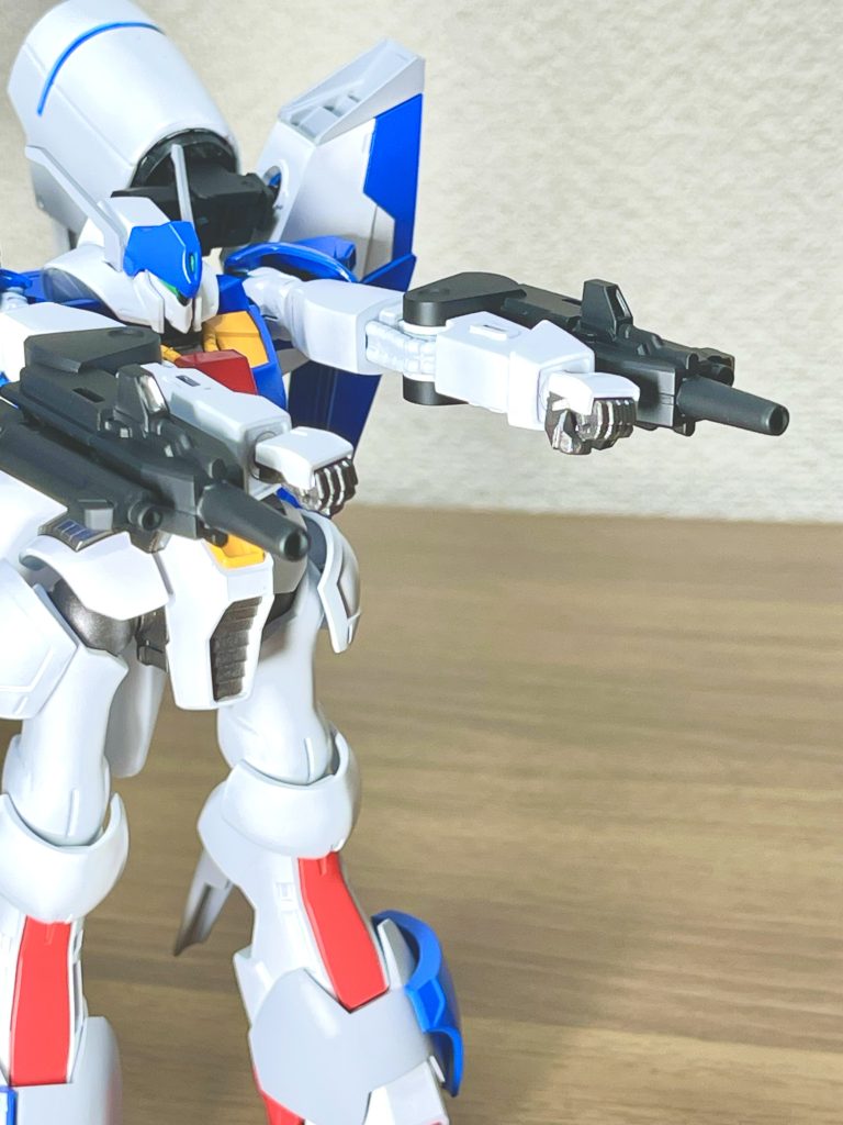 まずは射撃モード。ビームライフルを連写できます。一応チャージも出来る設定です。