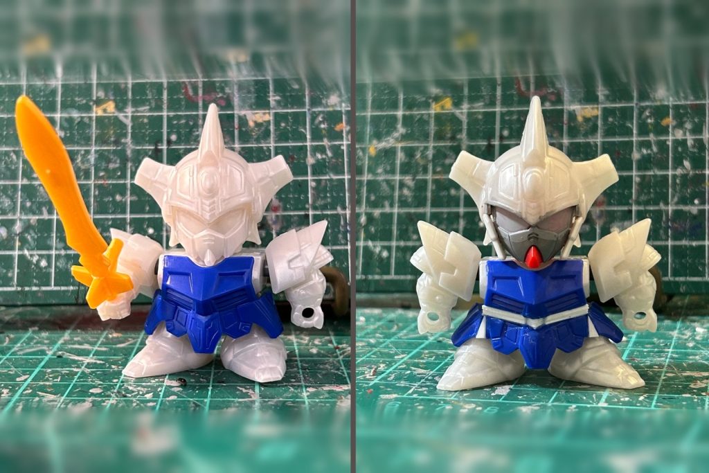 左 素組み　右 整形後