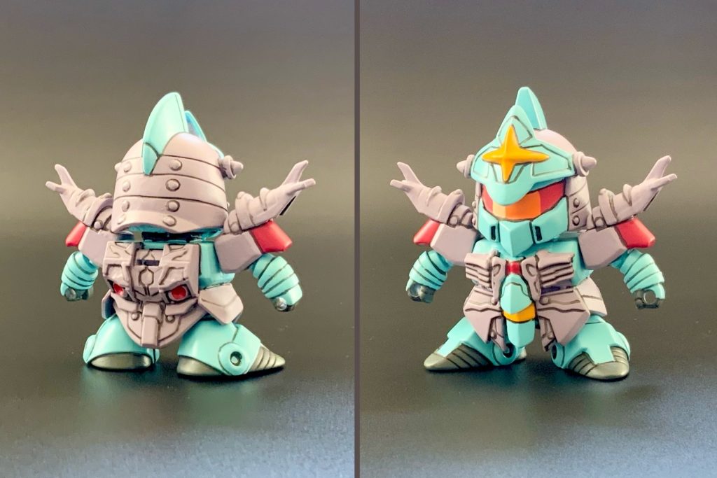 カードダス『534 バーサル騎士ガンダムGP01』の背景に描かれている衛兵だ！