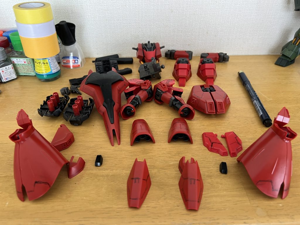 筋彫りの下書き