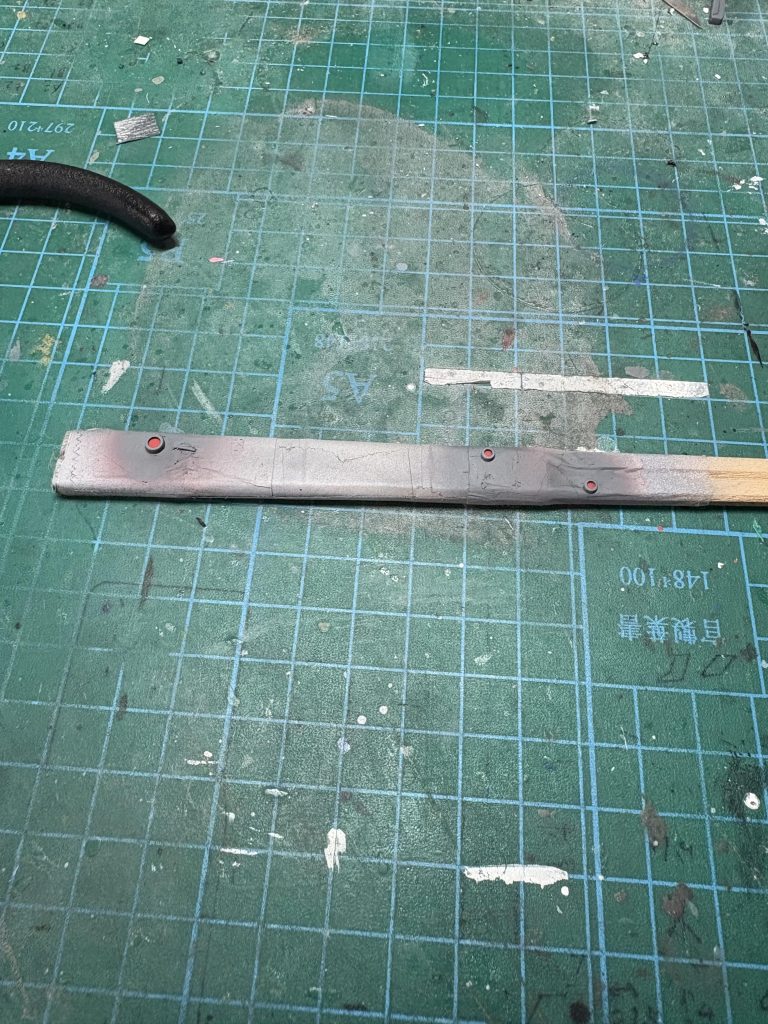 バーニアに取り付ける用にディテールアップパーツも塗装してます