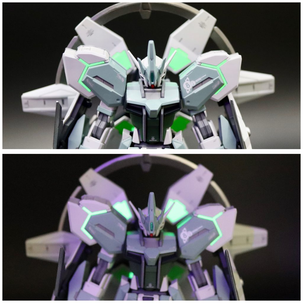 個人的ポイント③蛍光塗料で塗装しており、ブラックライトで光ります。…が、塗りムラが出来てしまったことが反省点!