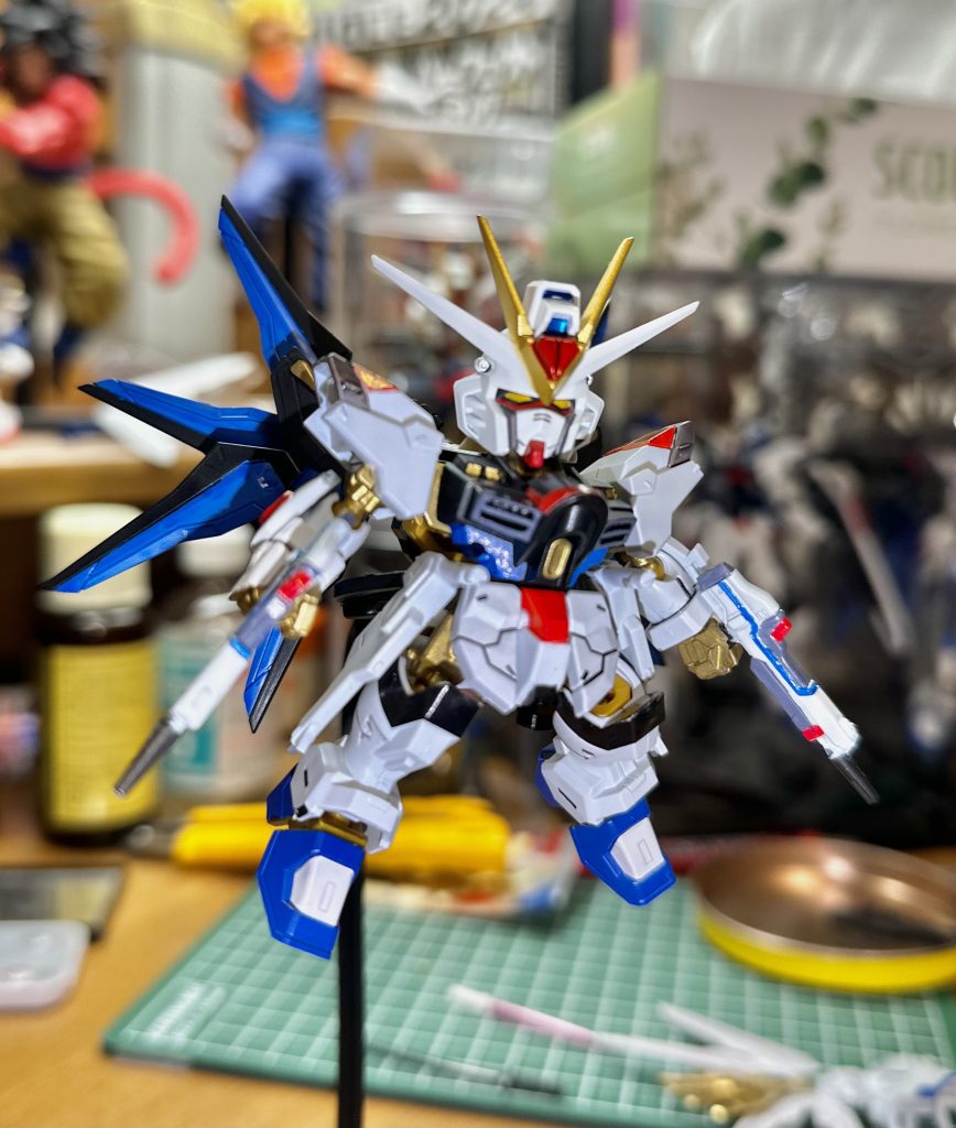 ストライクフリーダム弐式。汚いですが武器も塗りました笑手がプルプルしてプルプルして…笑(gundam-kao9)
