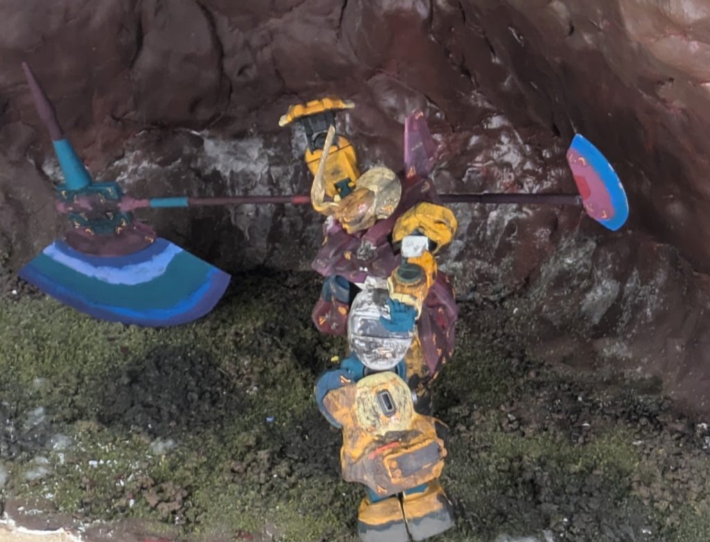 また、右手で平行に持った方がかっこいいという意見ももらえ、とりなおしました。