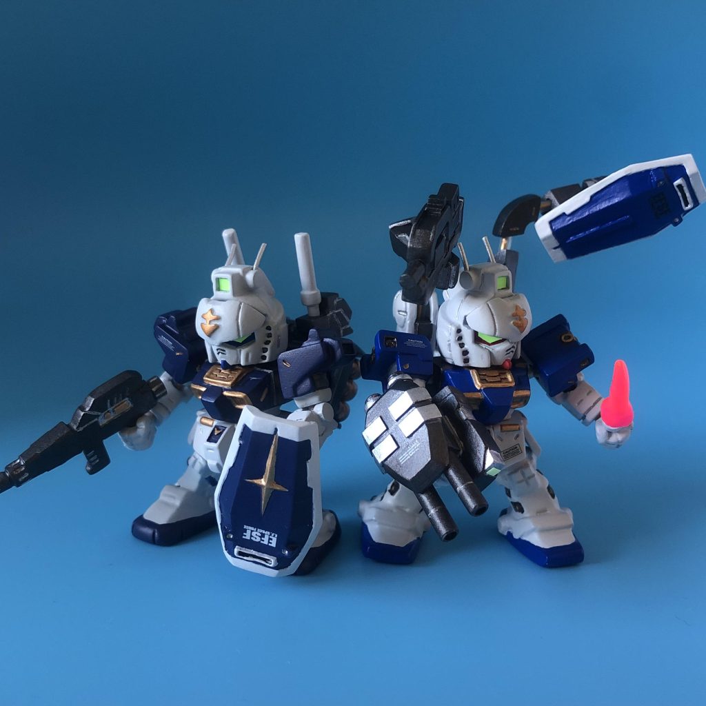 陸戦型ガンダムS型と並べて！実は、まだ他にも作っています（笑）