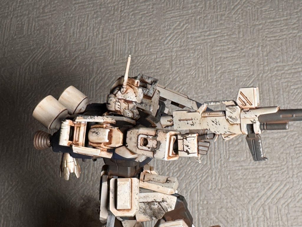 そして、戦闘中ならではのウェザリング！できるだけの汚れ表現とサビ表現を施しました。