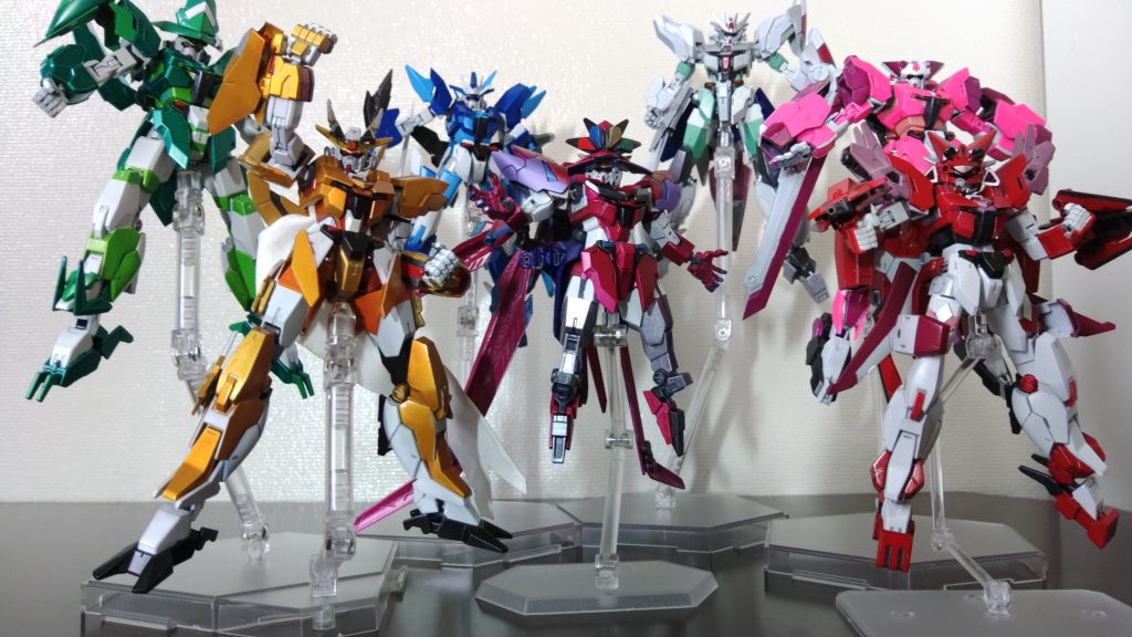 最後に集いし七つの音階を再現して終わり!これにてシンフォギア見立てガンプラシリーズは一旦一区切りとし、制作ネタが溜まるまでお休みいたします。