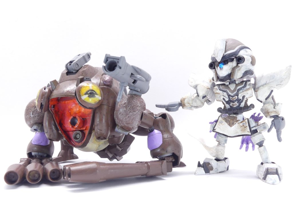 あっしの相棒を紹介し…あそれ前回やったやつなので……とはいえ、グシオンのカエル化はガンスタ内でも既出ネタなので（グーグルレンズだと似たガンプラを探すことができるよ）、ここはＳＤらしく…