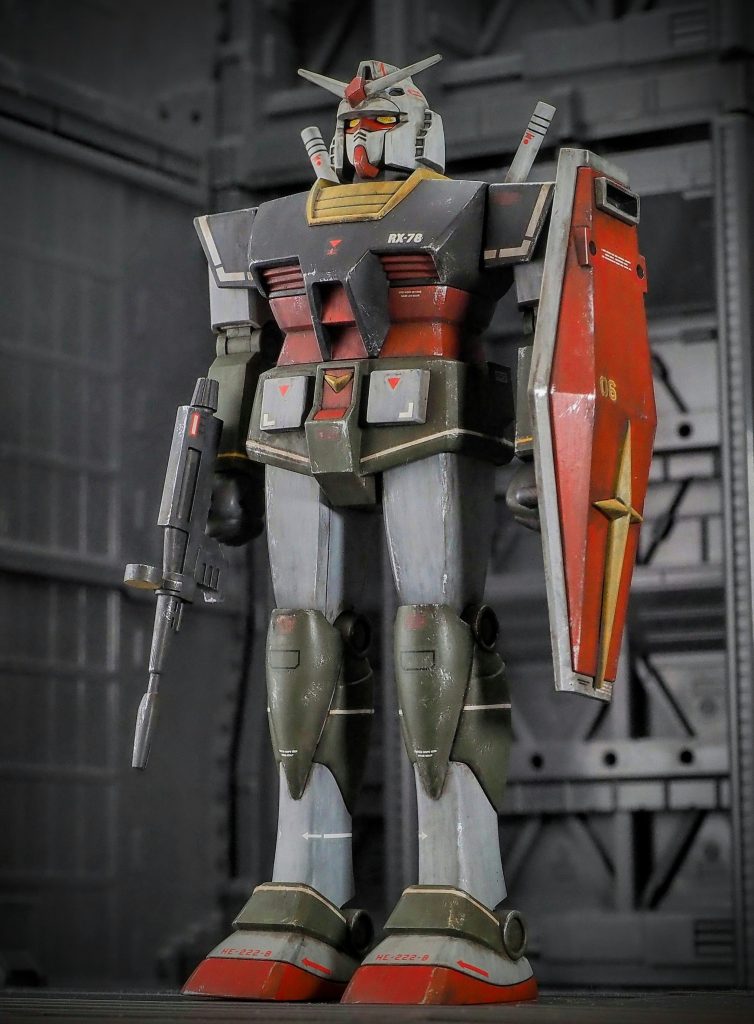 1/100リアルタイプガンダムのパケ絵風に撮影