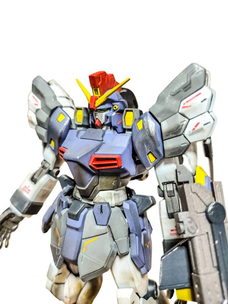 紫はヘキサカラーのバイオレットを使いました。少し何か混ぜた気がしますが失念。デカールにアシタノデカールをところどころ使用。その他手持ちの水転写コーションマークを追加。