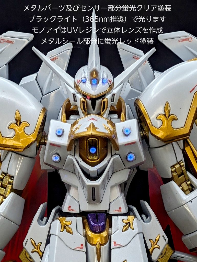 HG ブラックナイトスコードカルラ② 蛍光発色+ディティールアップ–4枚目/制作者：しうまい