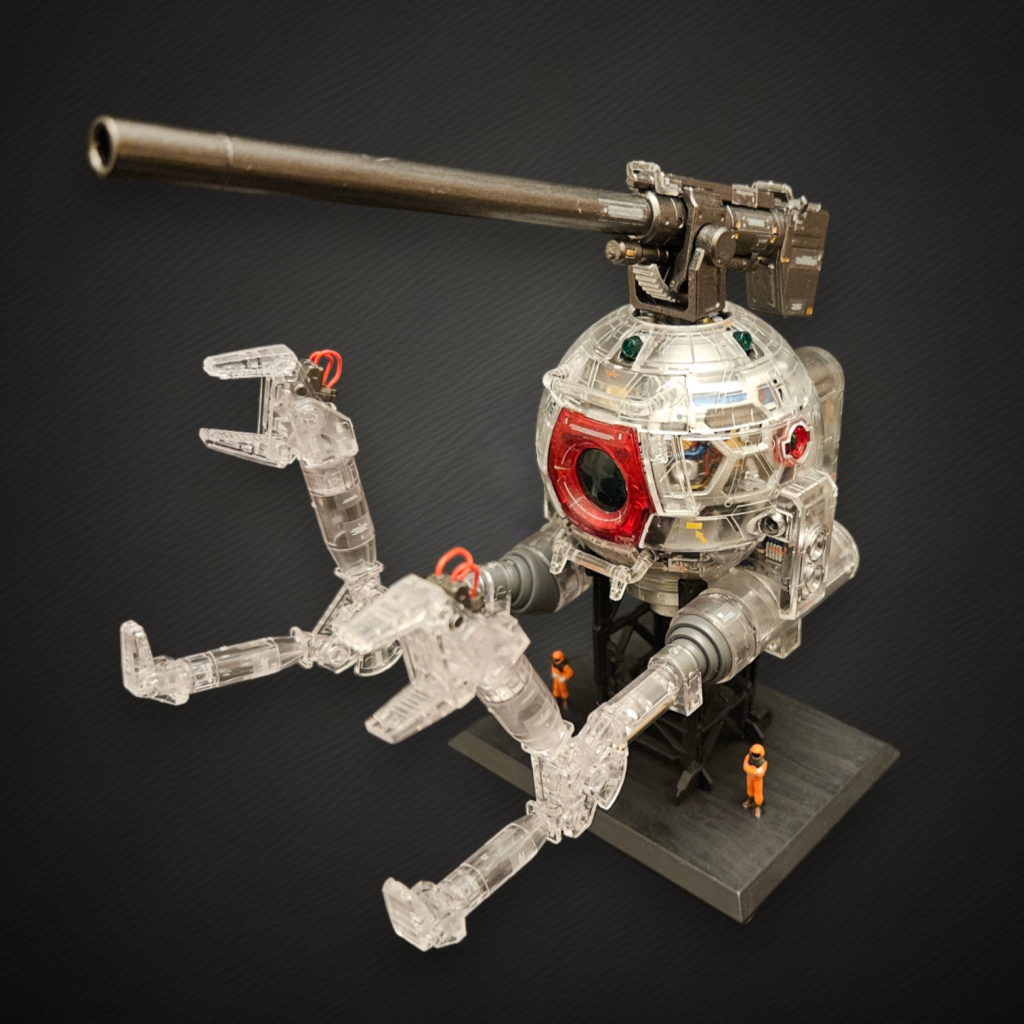 クリアパーツを設置して。思ったより中が透けません…