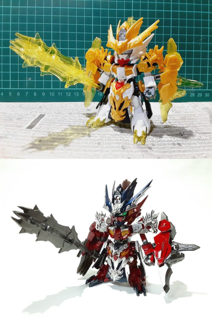 塗装前との比較加工は全体のシャープ化、肉抜き処理。今回初めてボールデンアームズを使用し肘改造を施してみました