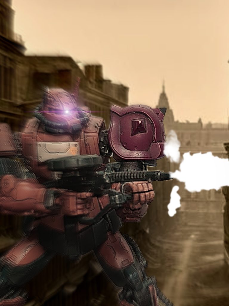 MS-06Fのパイロット「なあに？ここにはモビルスーツの一機もないの？ちょっと補給とメンテナンスのつもりで寄ったら先客の泥棒猫がいたなんてね。ここは私達レッドウルフが抑える。その間に負傷兵を連れて逃げなさい！」整備兵１「わ、わかった！いや、了解しました！」整備兵２「先輩！さぁ、今のうちに！」 ストーリーは次回に続く…