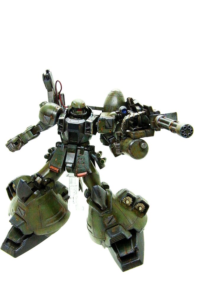 汚しを入れて退色や錆風にしています