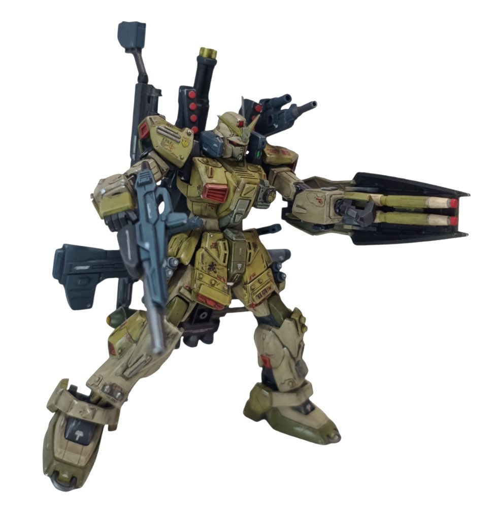 シールドミサイル構え〜！*こちらはバ〇キリーのウェポンセットです。