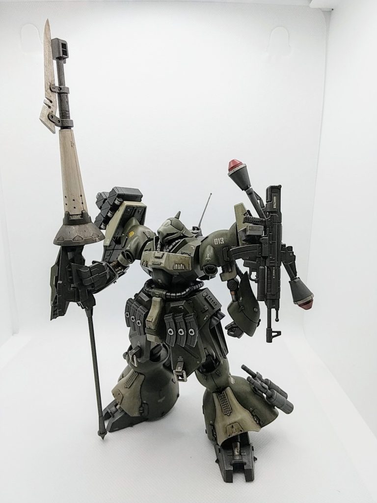 でっかい武器を持たせたいなーと思ってストックを漁ったらコトブキヤのバトルランスがありました！いかがなもんでしょ