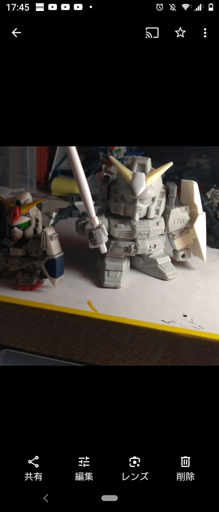 うちの神です。パーツは大変、贅沢にも1/220ガンダムマーク2 を使用してます。