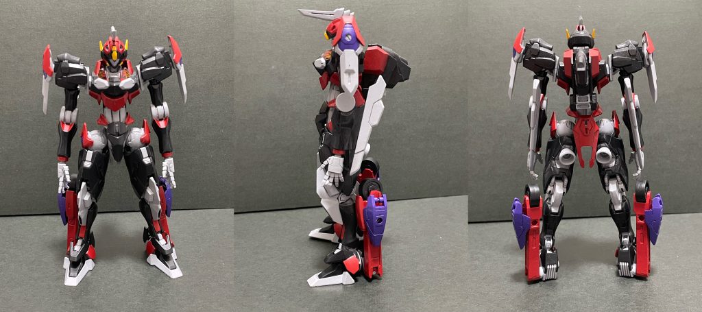 今年から配信開始された奪還のロゼですが、見事にどハマりし、その勢いで作成しました。HG水星の魔女を中心にミキシングしつつ、あくまでも雰囲気だけ似せる方向でまとめています。個人的なイチオシポイントは、胸部のエングレービングをシェルユニットに見立てたところです💡作成期間は3ヶ月半になりました。