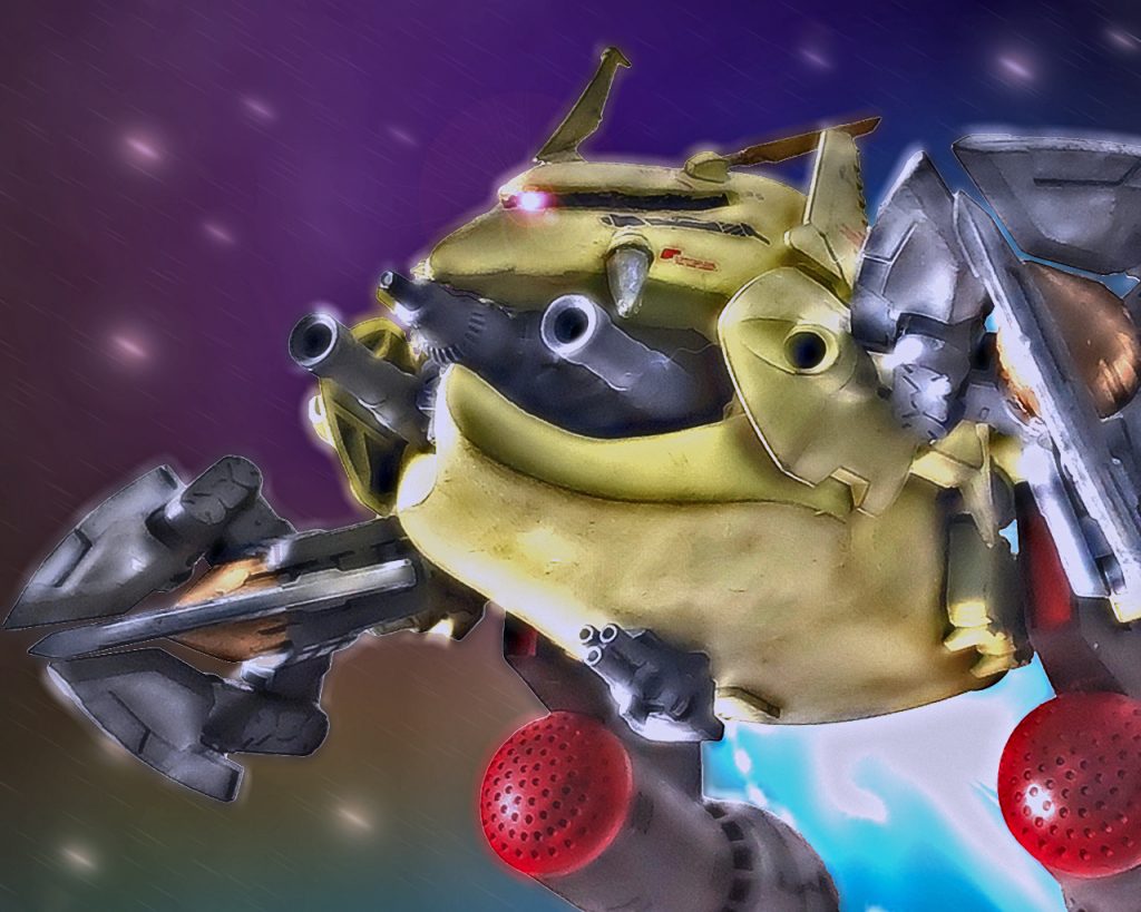 「戦いは生か死だ…。次は確実に仕留める!!」ケリィ・レズナーが駆るビグレロは連邦軍の艦隊中心を通過すると、上昇してから大きく旋回し次の攻撃準備に備える。最高速度、火力、この戦場では最高峰とも言える機動兵器は、その男の青く輝く炎を纏った魂を宿し、戦場を駆け抜ける。〜to be continued〜