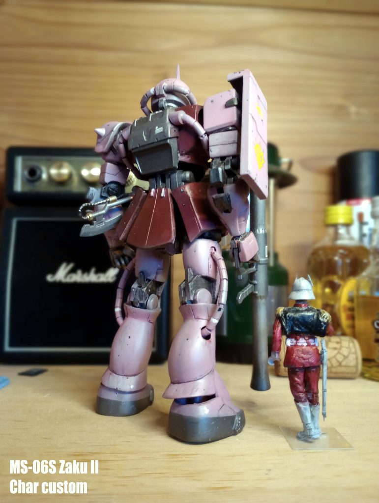 シャア専用ザク　フル可動仕様　1/144旧キット　＋　シャア–3枚目/制作者：jem77custom