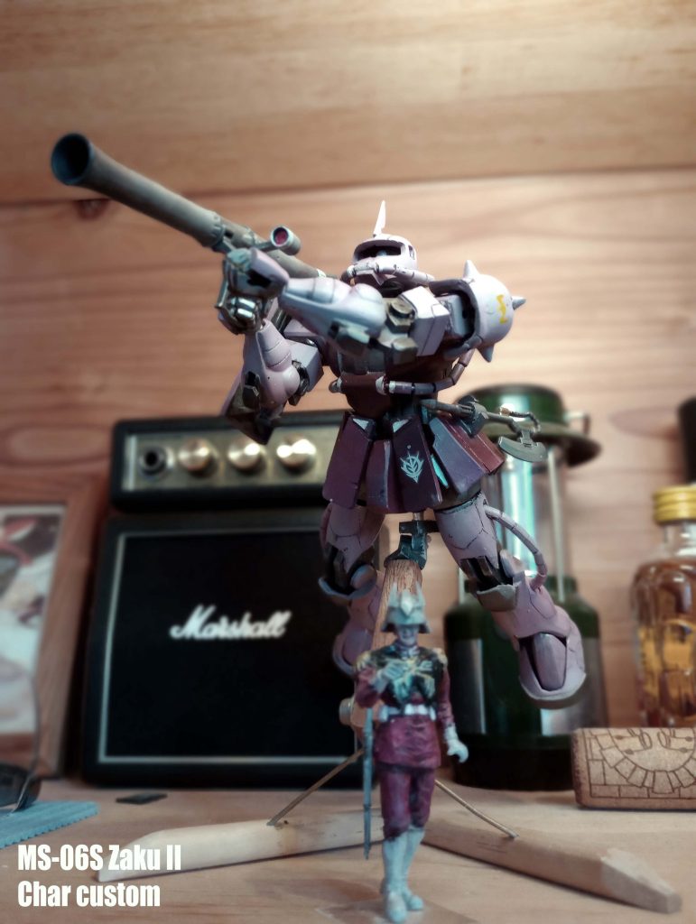 シャア専用ザク　フル可動仕様　1/144旧キット　＋　シャア–5枚目/制作者：jem77custom