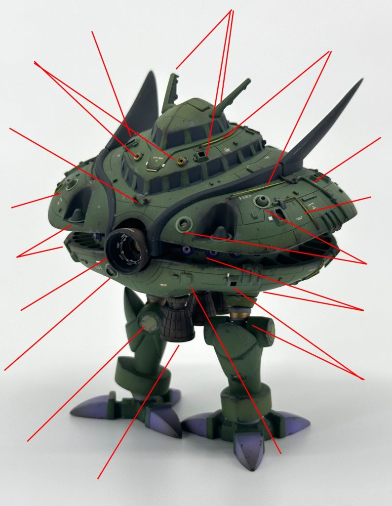 主な改修ポイントを赤線で示してみました。