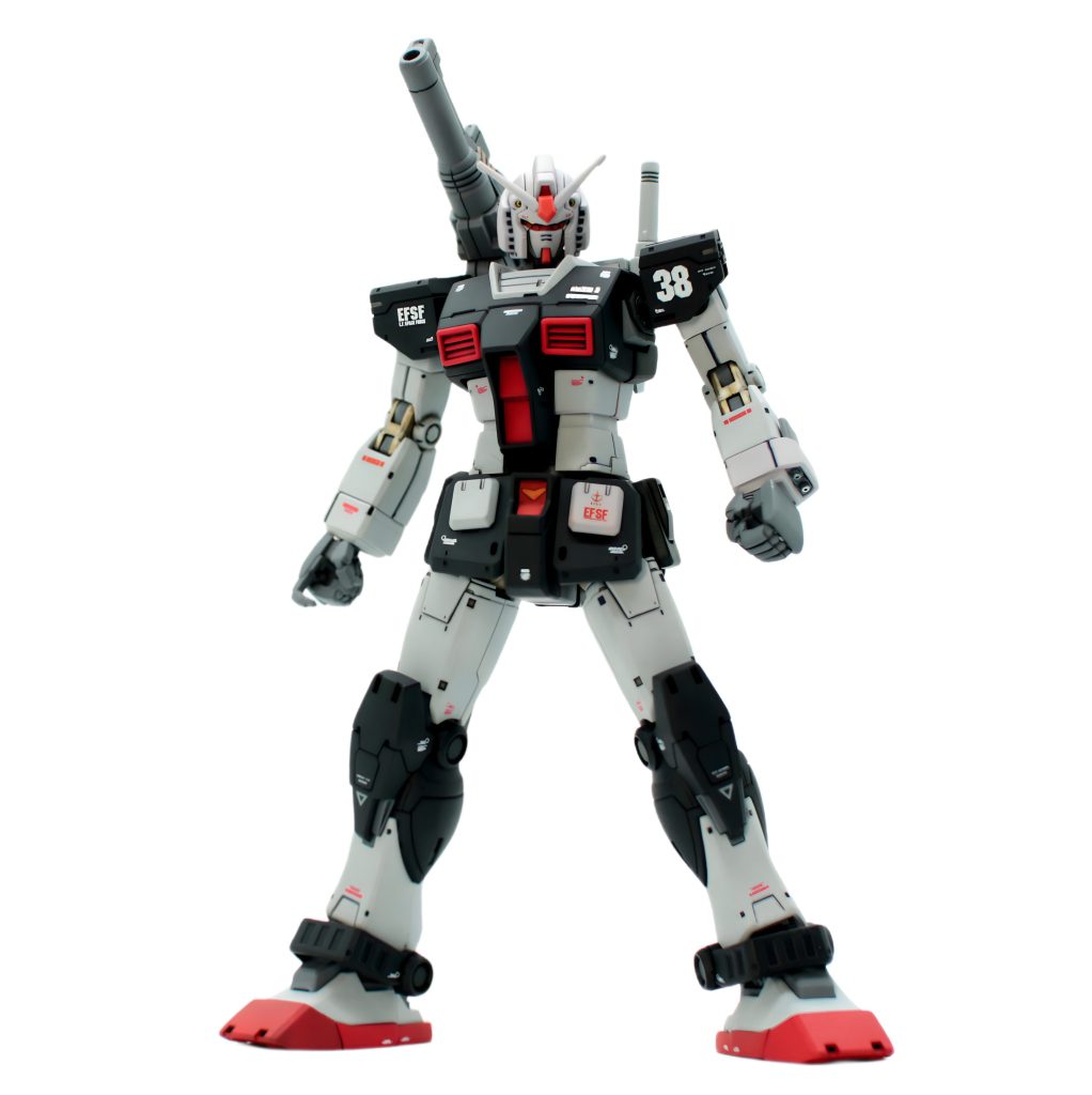 中身のガンダムは、リアルタイプカラーで塗装しました(gundam-kao2)