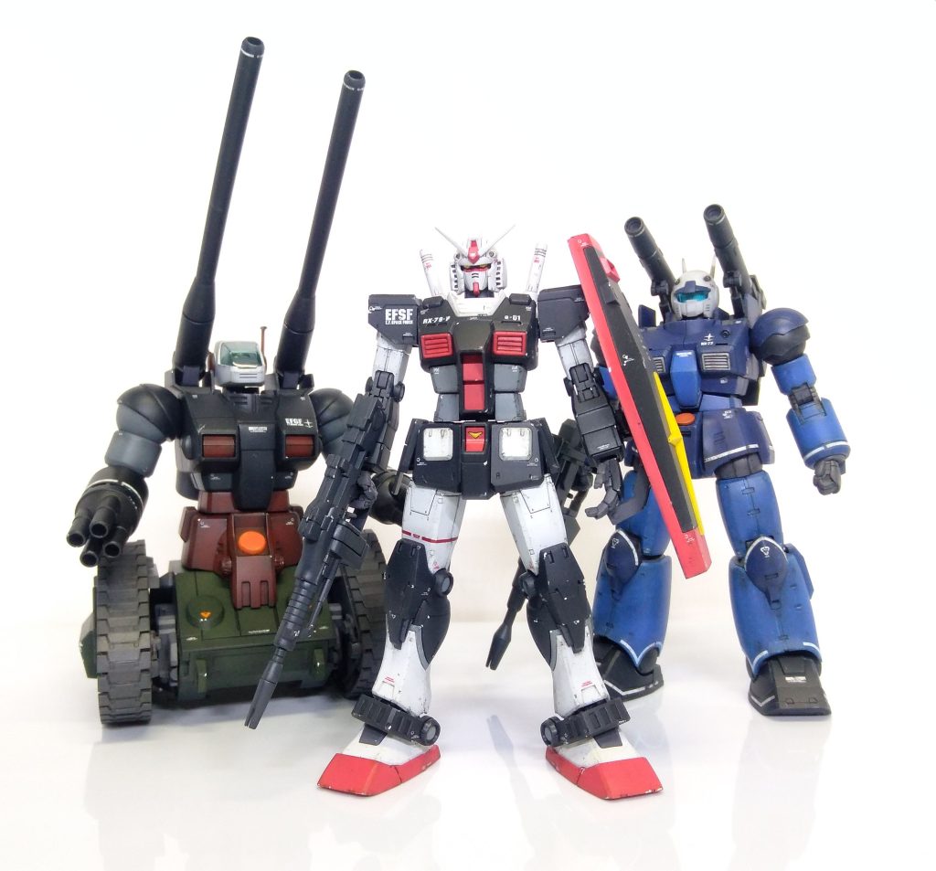 最後に過去作の２体と記念写真。我が家のＶ作戦がやっと始動しました！最後までご覧いただきありがとうございました。