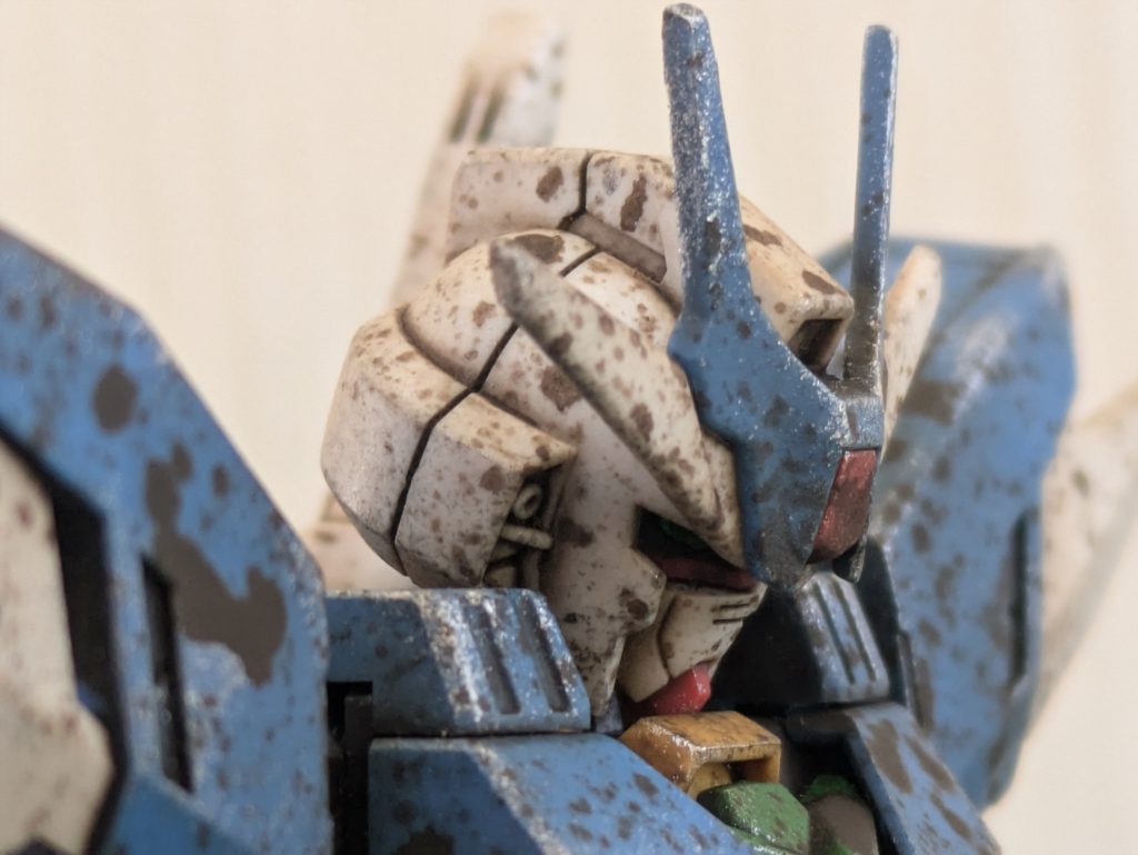 劇中さながらビーム発射後に降り注ぐ汚泥を被る姿を参考に表現してみました