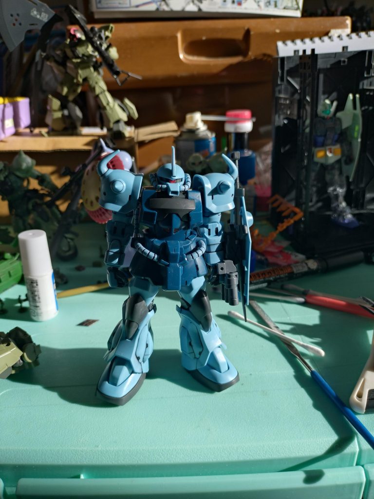 墨入れ状態。ここからダメージ塗装していきます。