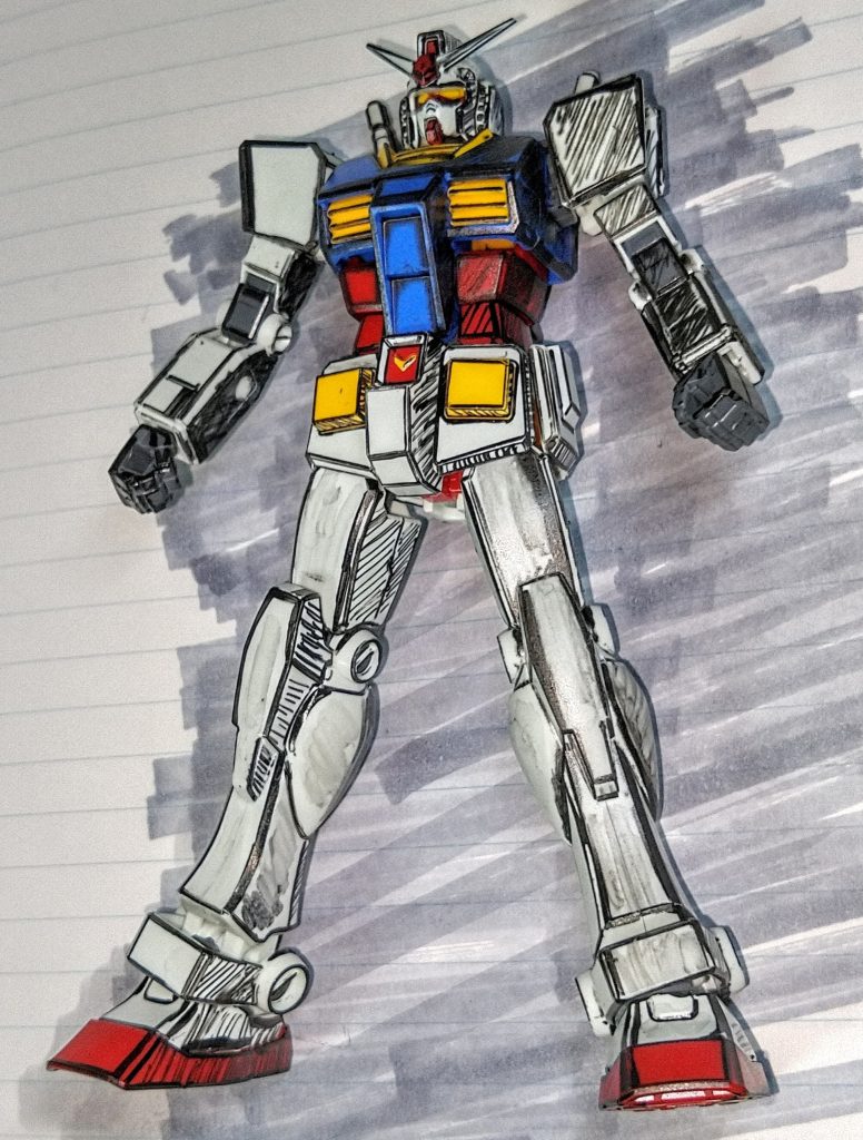 キットは素組み、マッキー極細のみで仕上げました。「ノートにちょい書きしてみた」がテーマです。