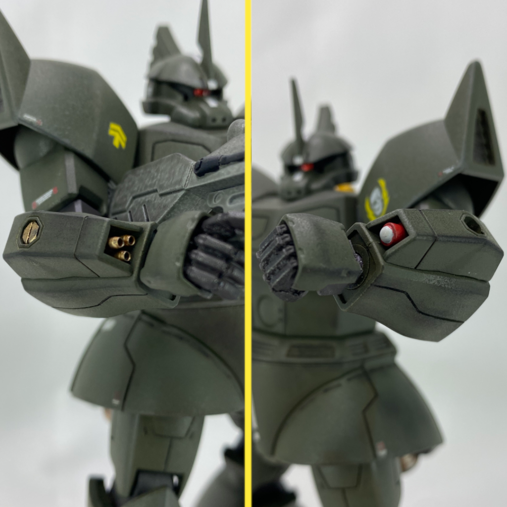 アームガトリング、アームランチャー媒体によっては腕部速射砲とか腕部グレネードランチャーとも